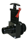 Valterra 7134X ABS Gate Valve, Black, 1-1/2" MPT x Step Down, w/ Gate Keeper