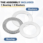 uxcell 10 Sets NTA1828 Thrust Needle Roller Bearings with Washers ID 1-1/8"