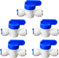 1/4" Push-Fit Globe Valve for RO Water Purifier, 5 Pcs