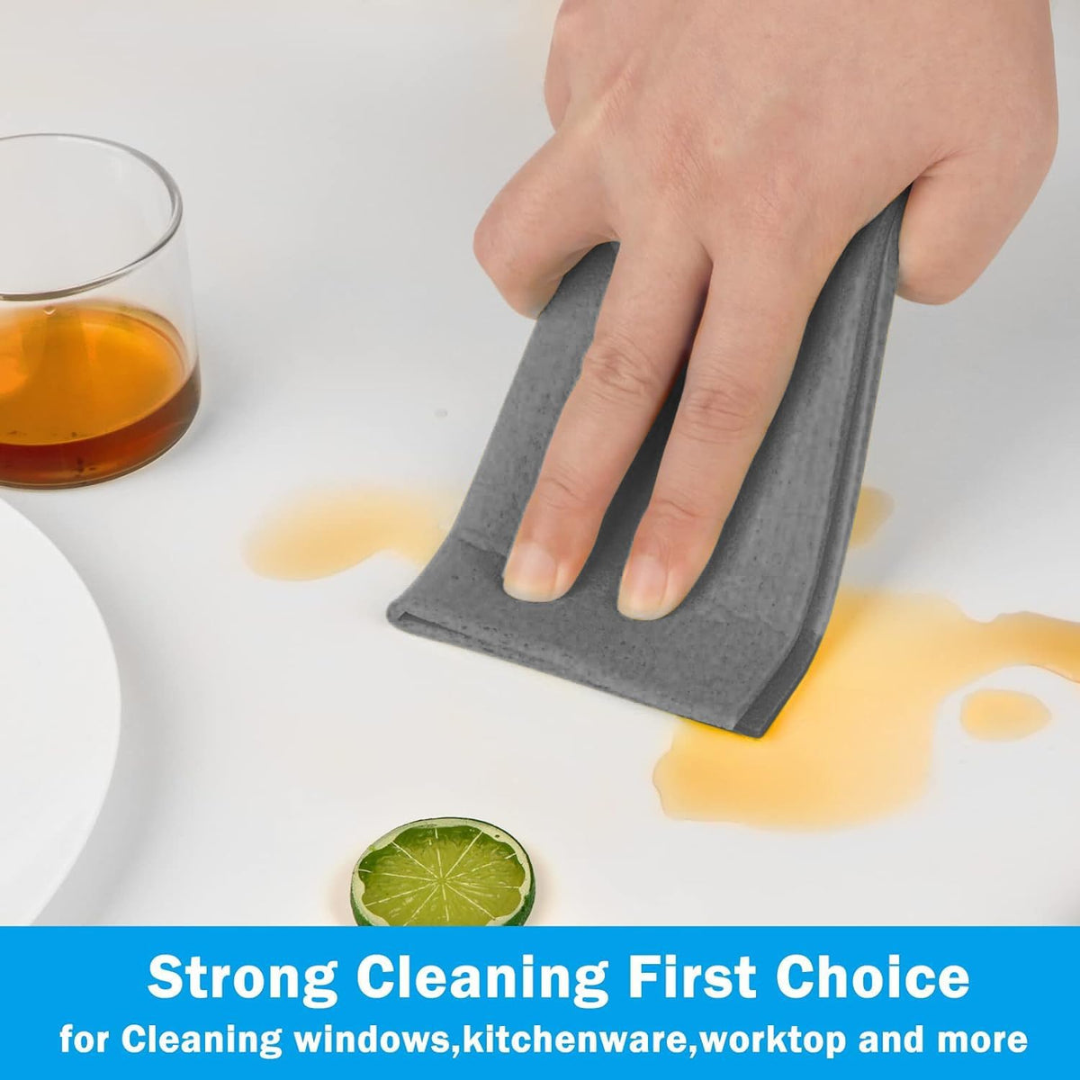 10PK Swedish Dishcloths for Kitchen, Absorbent Dish Cloths, 7x6in