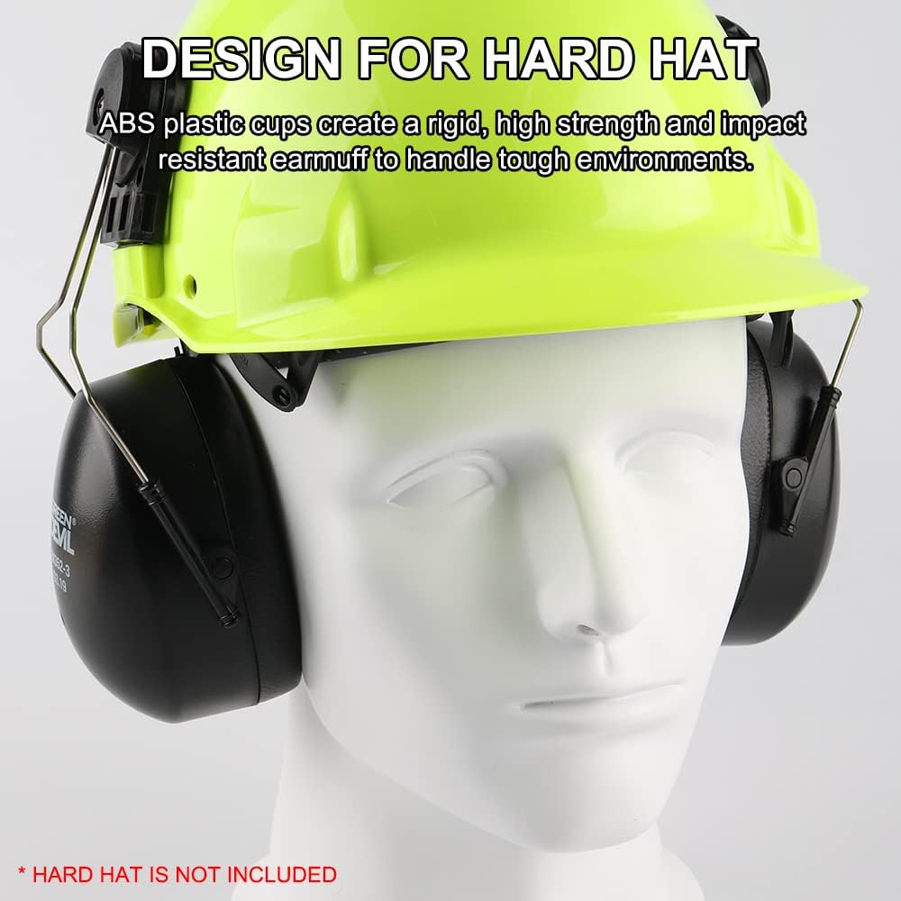 Hearing Protection Ear Muffs For Safety Helmet Hard Hat