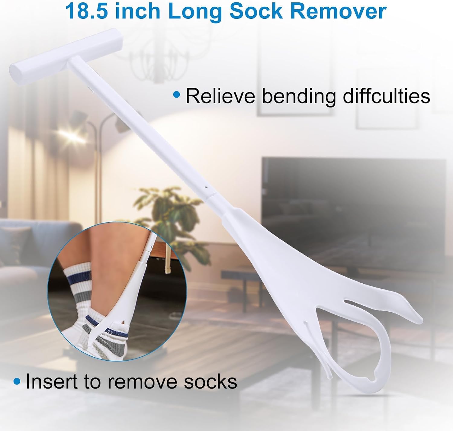 Sock Aid for Putting On Socks Kit,4.0 Inch Sock Helper for Seniors