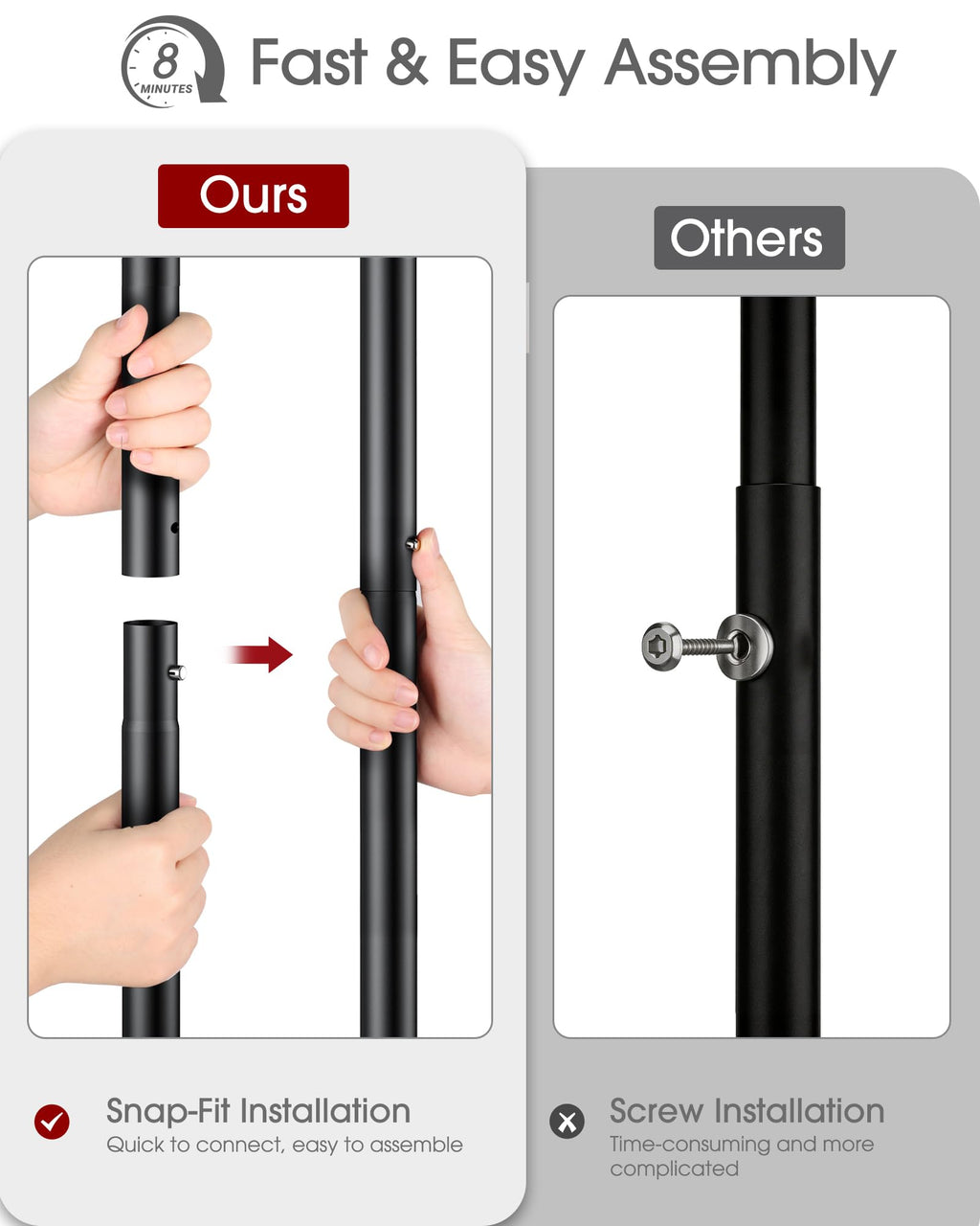 Double Rod Clothes Rack Mesh Shelf & Hooks, 28.7x16.5x59.1, Black