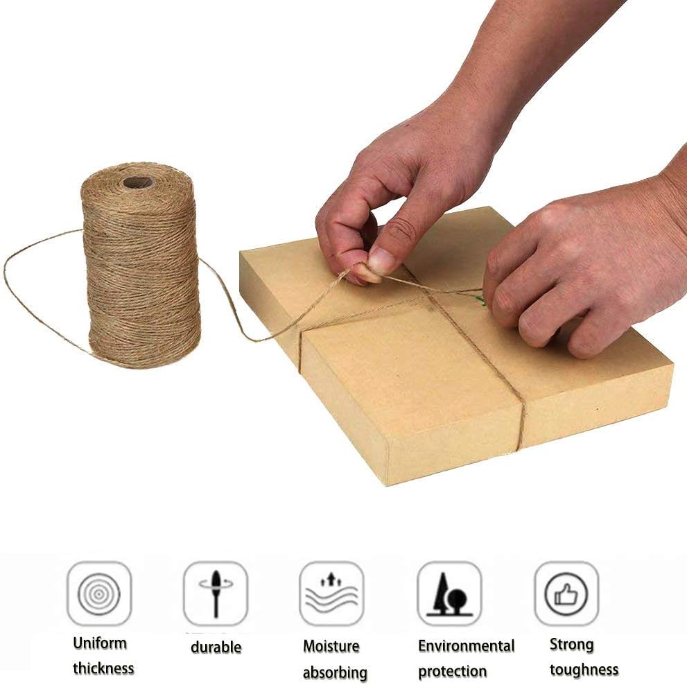 3Ply Natural Jute Twine, 1312 FT Total