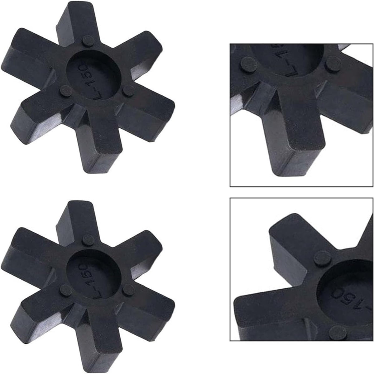 2-Pack L150 Jaw Coupling Insert, Black 3.7 Inch, for DIY Repair