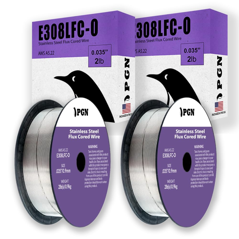 PGN E308LFC .035" (2 Pack) Flux Core Welding Wire - 2lb Spool
