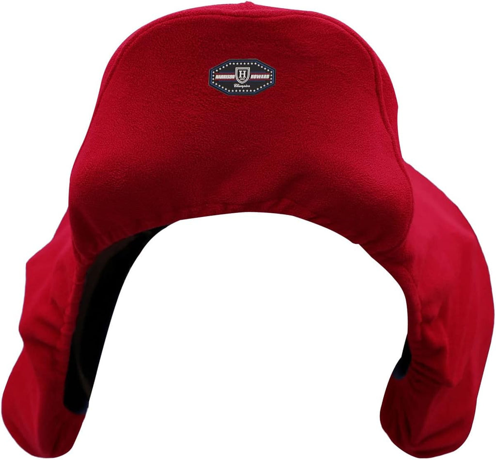 Fleece Saddle Cover for GP/Close Contact Saddles, Dust Protection, Machine Washable, Elastic Fit - Red