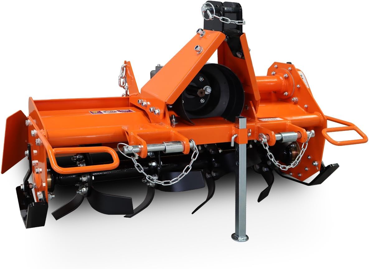 37" Rotary Tiller Attachment for Tractor, Cat 1 3-Point PTO Driven Tiller - 540 RPM Gearbox, 37.40 in Working Width