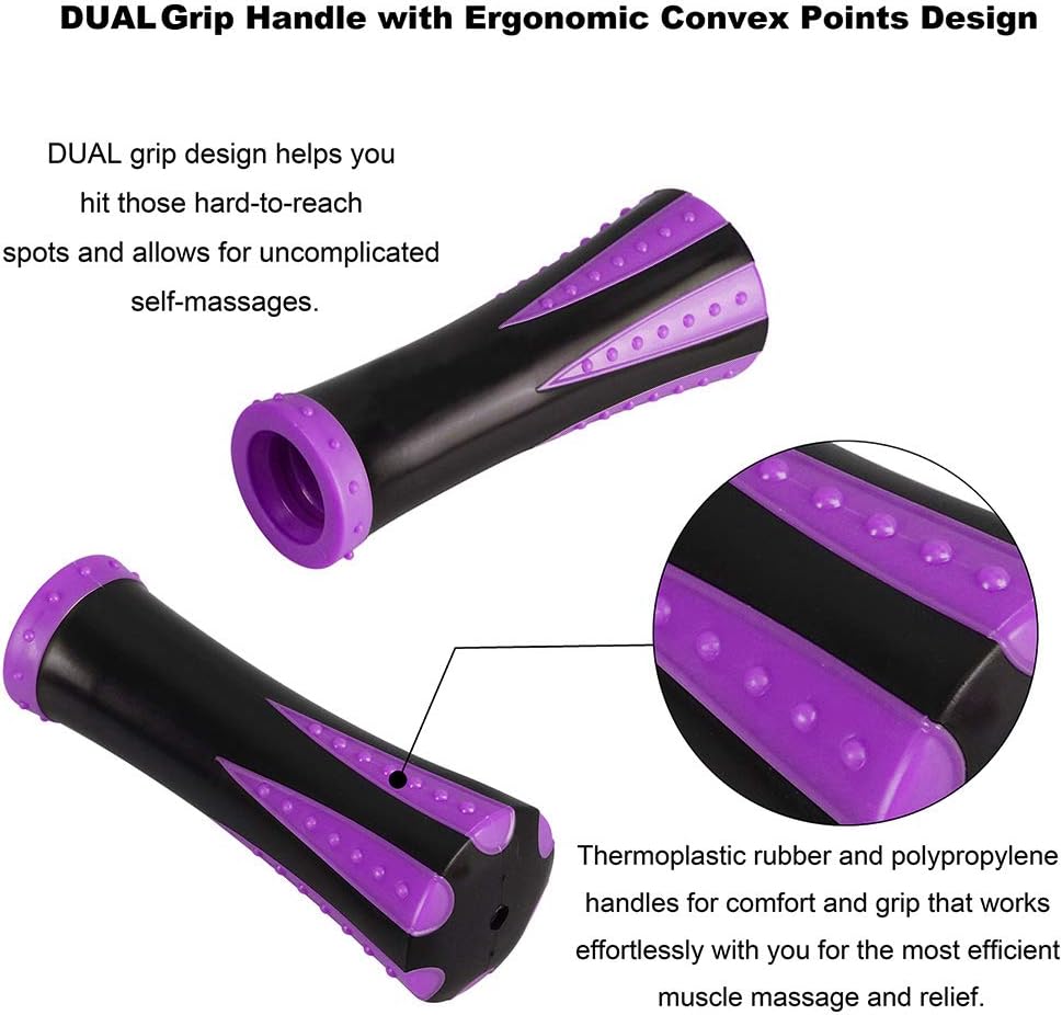 Professional 9-Roller Deep Tissue Massage Stick - Portable Muscle Recovery Roller for Athletes, Relieves Post-Workout