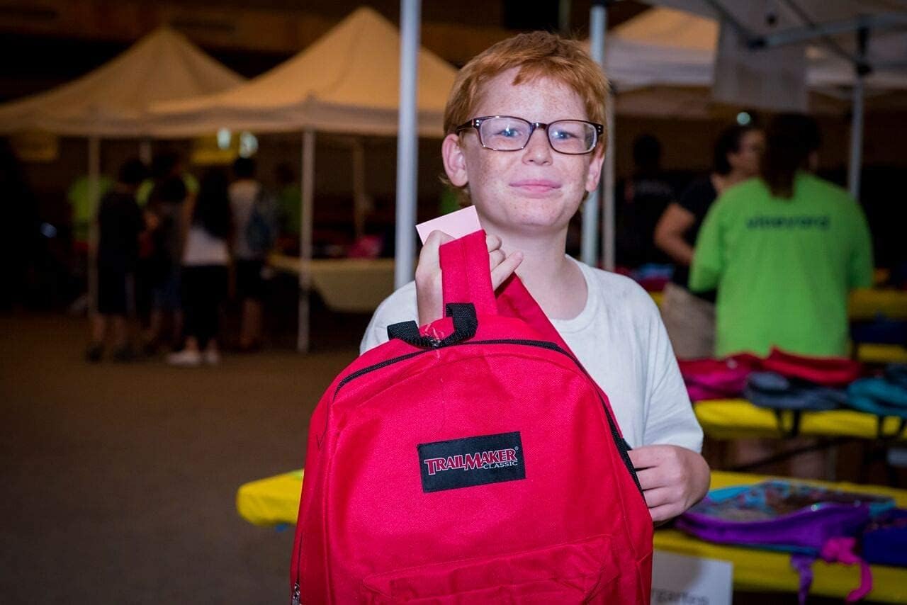 Backpack with School Supplies for Kids - 20 Piece Back to School Supplies with 17" Backpack (Red Pack)