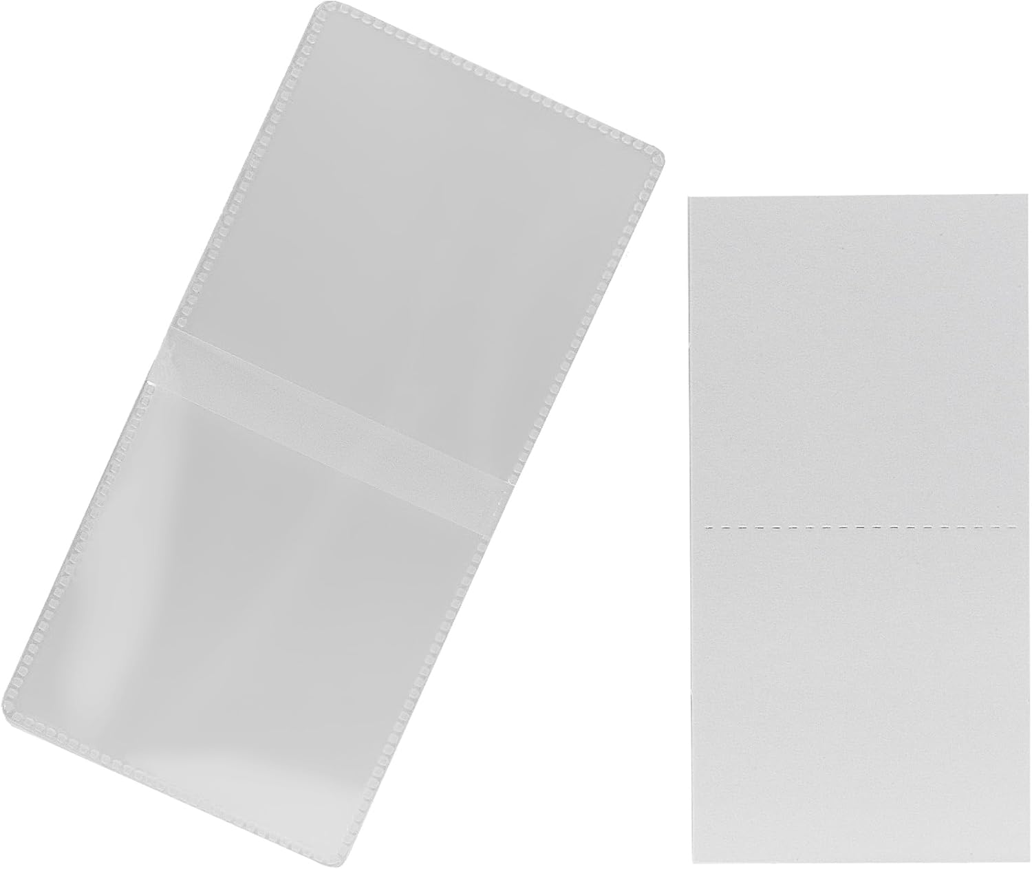 50 2x2 Double Pocket Coin Flips PVC Free Clear Vinyl Holders with Inserts