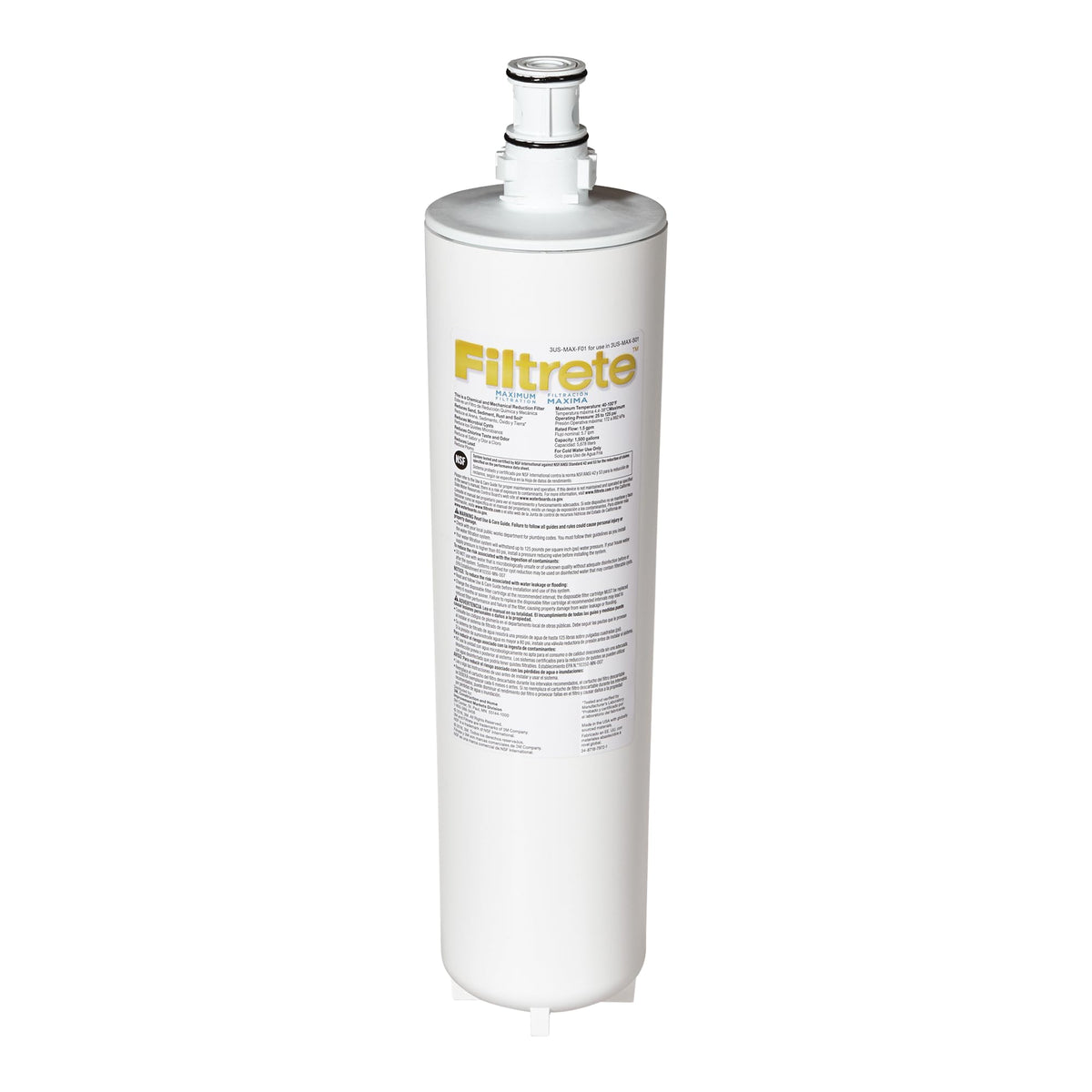 Filtrete Under Sink Replacement Water Filter Cartridge 3US‑MAX‑F01