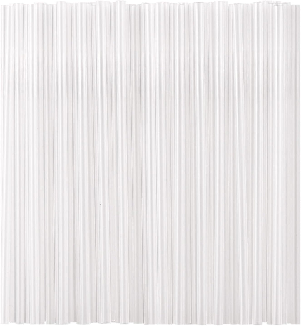 Individually Wrapped 100 Pcs Clear Plastic Straws, Disposable Drinking Straws, 8.26" Long and 0.23'' Diameter, BPA-Free