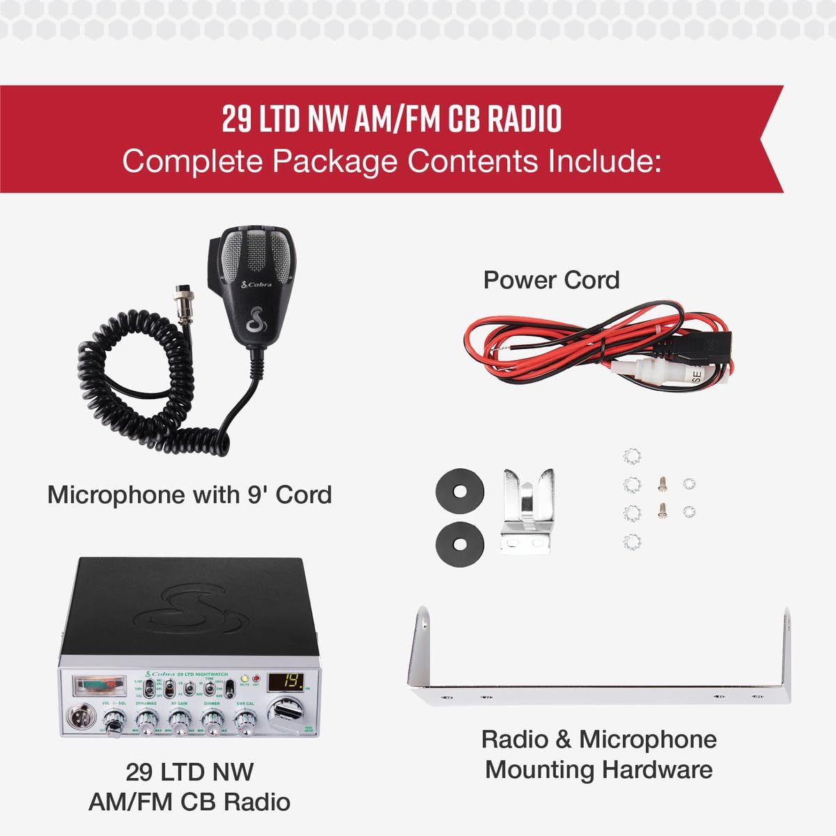 29 NW AM/FM Classic Professional CB Radio - Easy to Operate Emergency Radio, Travel Essentials, Instant Channel 9/19