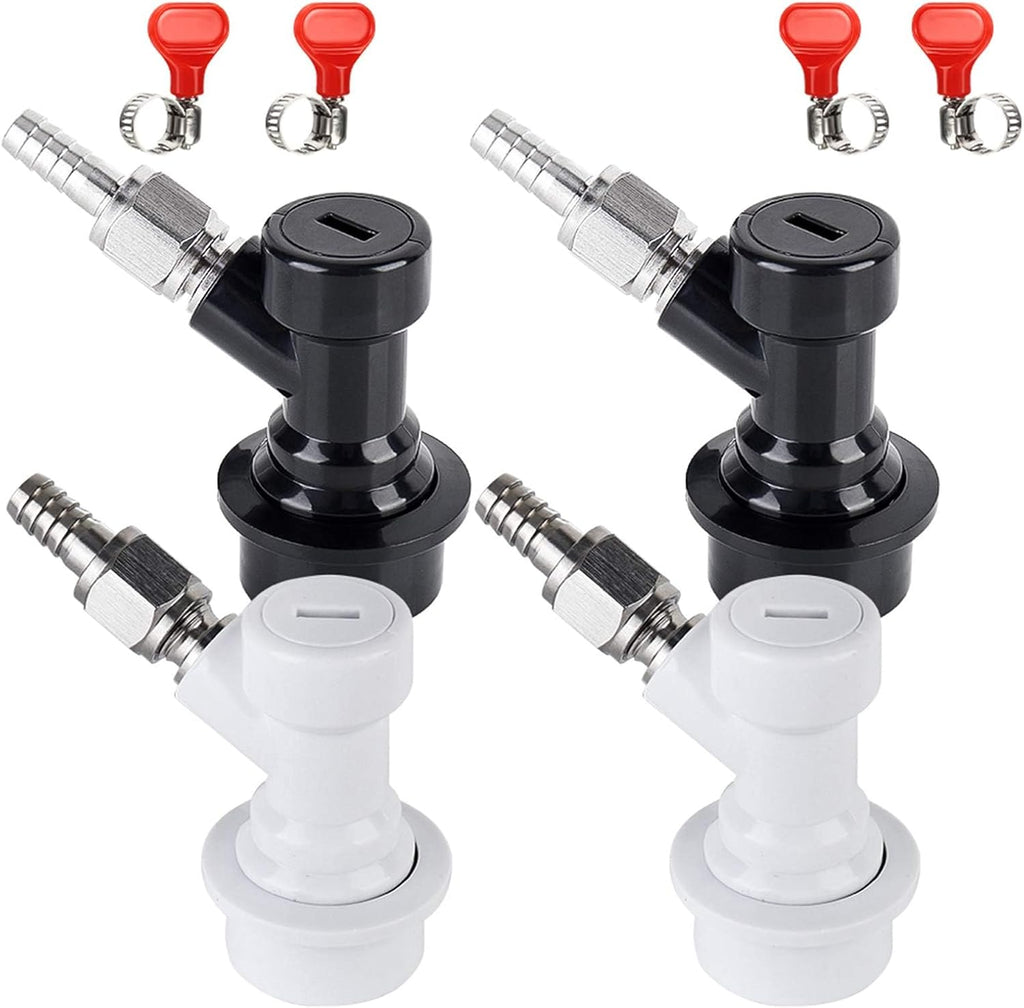 Ball Lock Keg Disconnect, 2 Pack Quick Ball Lock MFL Disconnect | Corny Keg Disconnect Flared 5/16” Gas 1/4” Liquid