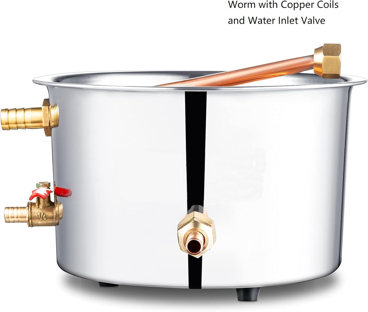 AOKEL 5GAL/20L Shine Still Purifying Water Alcohol Distiller,Home Brewing Kit Stainless Copper Tube With Thumper Keg
