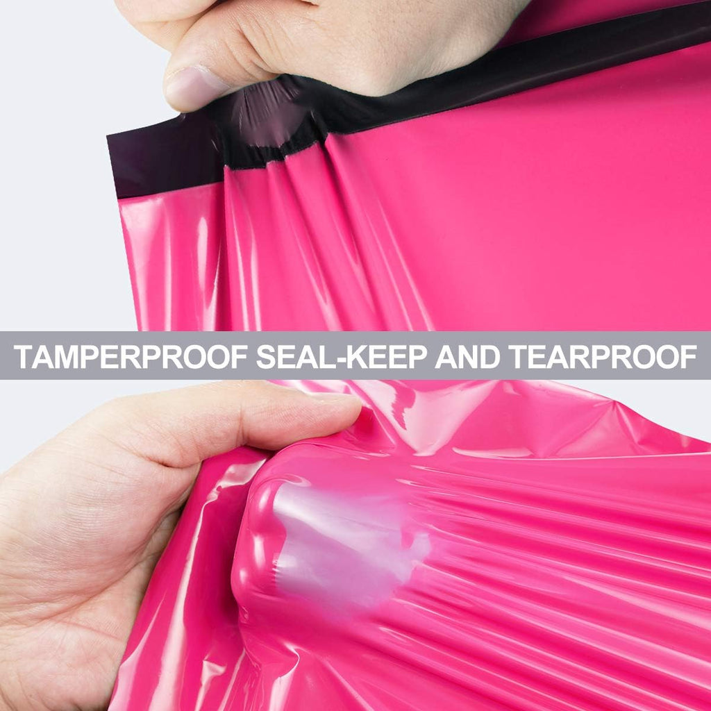 Large Poly Mailers 14.5x19 Inch Hot Pink 100 Pack Shipping Bags