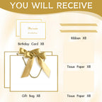 Gift Bags with Handles, 13" Medium Gift Bags with Tissue Paper