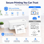 Bluetooth Thermal Label Printer, Wireless Shipping Label Maker for Business