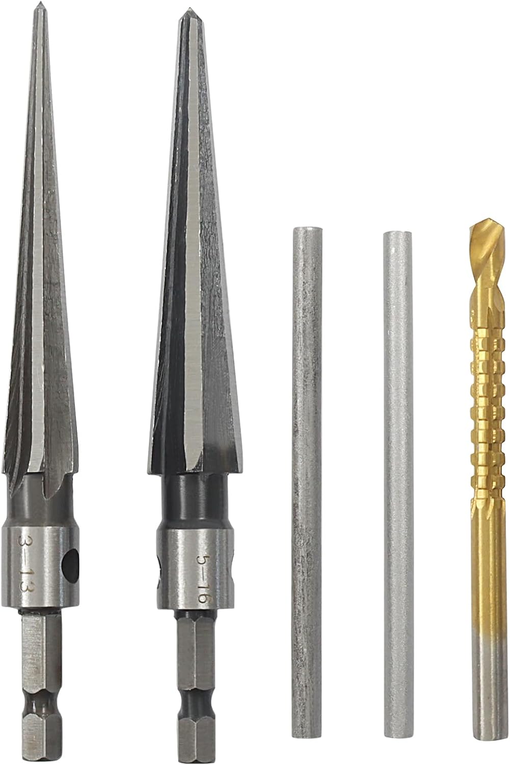 T Handle Tapered Reamer Set, 1/8"-1/2" and 3/16"-5/8"