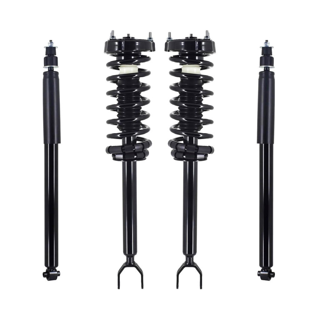 PM Auto Set of 4 Front Quick Complete Strut-Coil Spring Assembly-Rear Shock Absorber Compatible With 2006-2009 Mercedes-benz E350