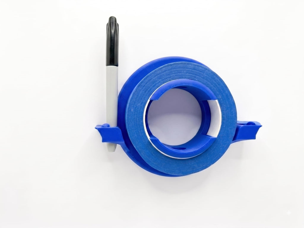 Magnetic Tape Dispenser for Kitchen, Office, Garage (Blue)
