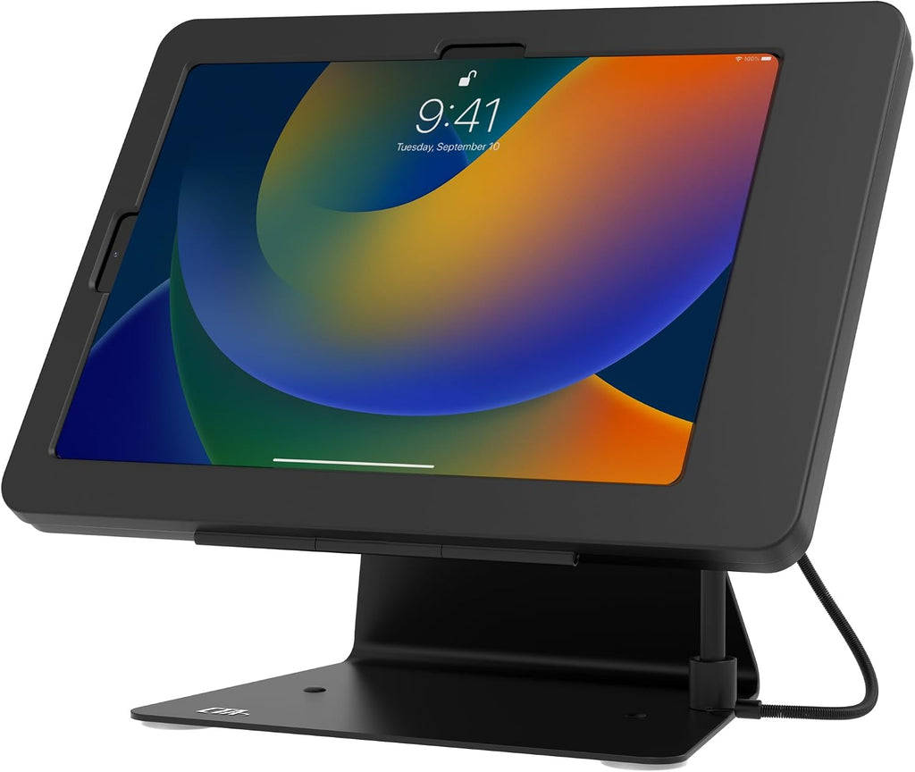 Desktop Anti-Theft Stand – Kiosk Stand with Stylus, Tether, and Aluminum Enclosure for iPad 11th Gen A16 11” - 10th