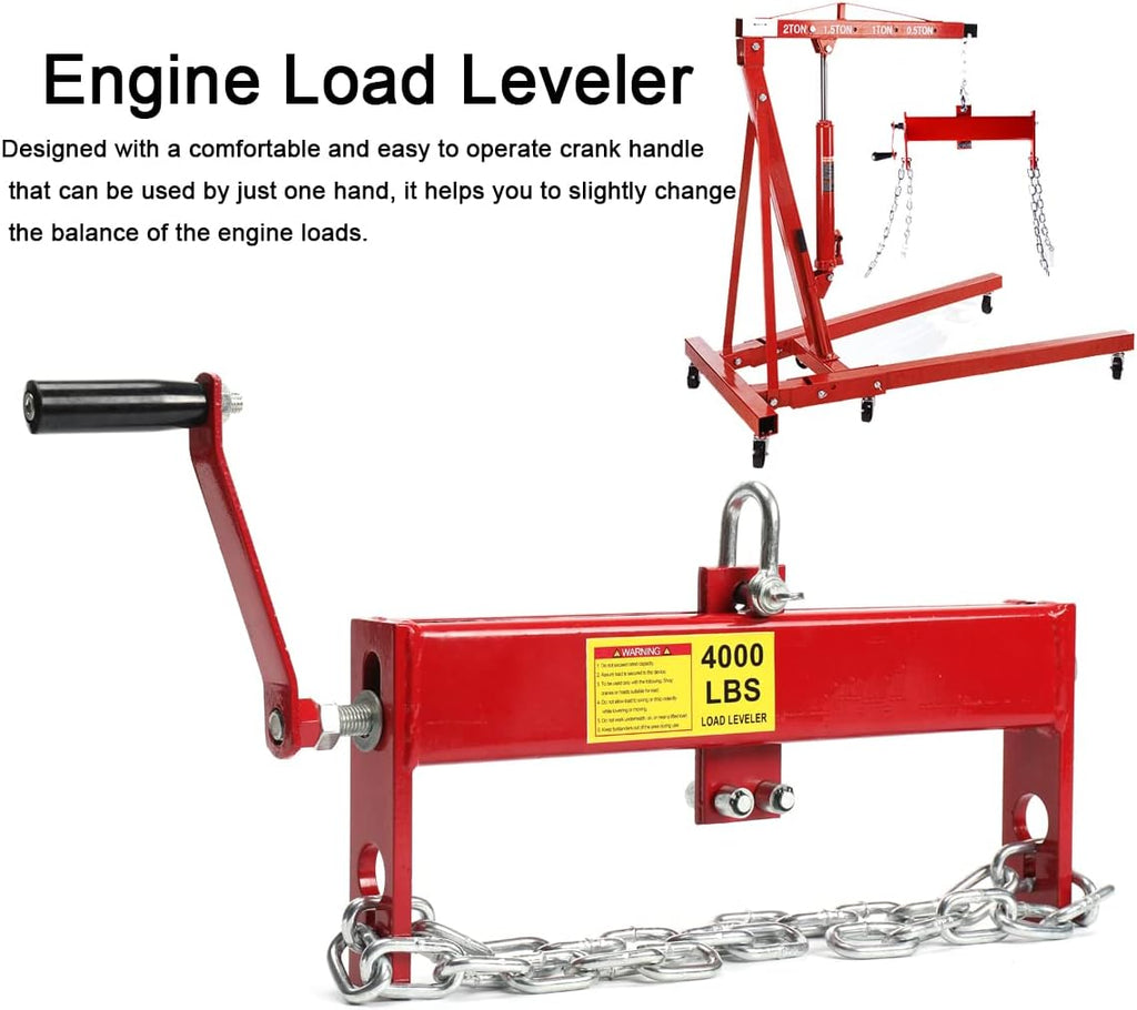Engine Load Leveler 2 Ton Engine Hoist Load Leveler 4000lbs Heavy Duty Steel Engine Hoist Shop Cran Cherry Picker