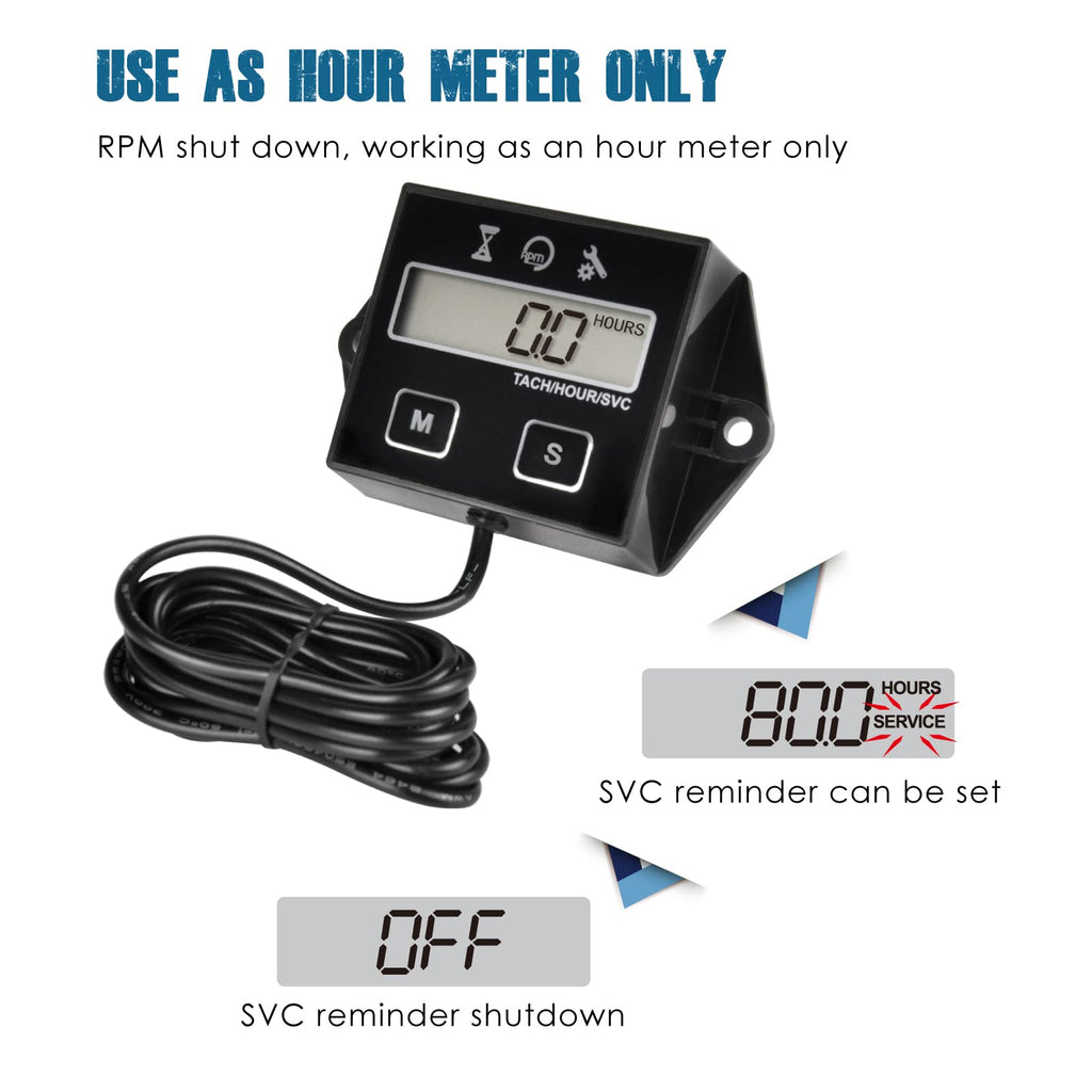 2 Pieces Runleader Digital Timer Tachometer Maintenance Reminder