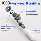 2 Pack 1/2 Inch Straight Thread Auto Fill Float Valve, Automatic Water Level Control Valve with 225° Adjustable Arm for Water Tank, Pond, Chicken Waterer, Livestock Trough