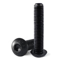 M10-1.5 x 100mm 6pcs Button Head Socket Cap Screws, M10 x 1.5 Bolts, 10.9 Grade Alloy Steel, Black Oxide Finish, Metric Allen Drive, Full Thread