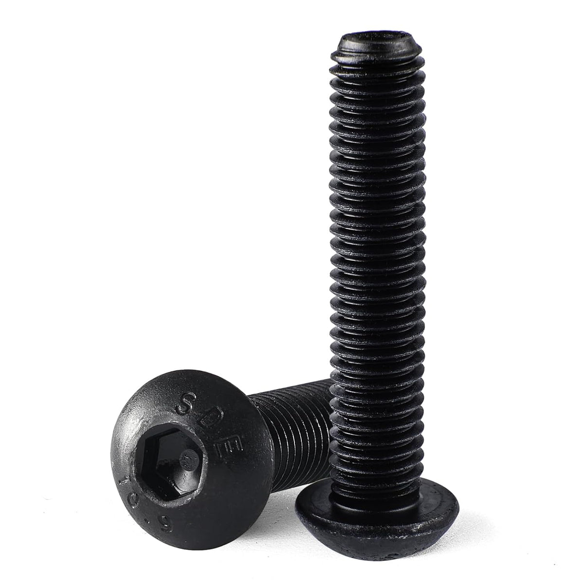 M10-1.5 x 100mm 6pcs Button Head Socket Cap Screws, M10 x 1.5 Bolts, 10.9 Grade Alloy Steel, Black Oxide Finish, Metric Allen Drive, Full Thread