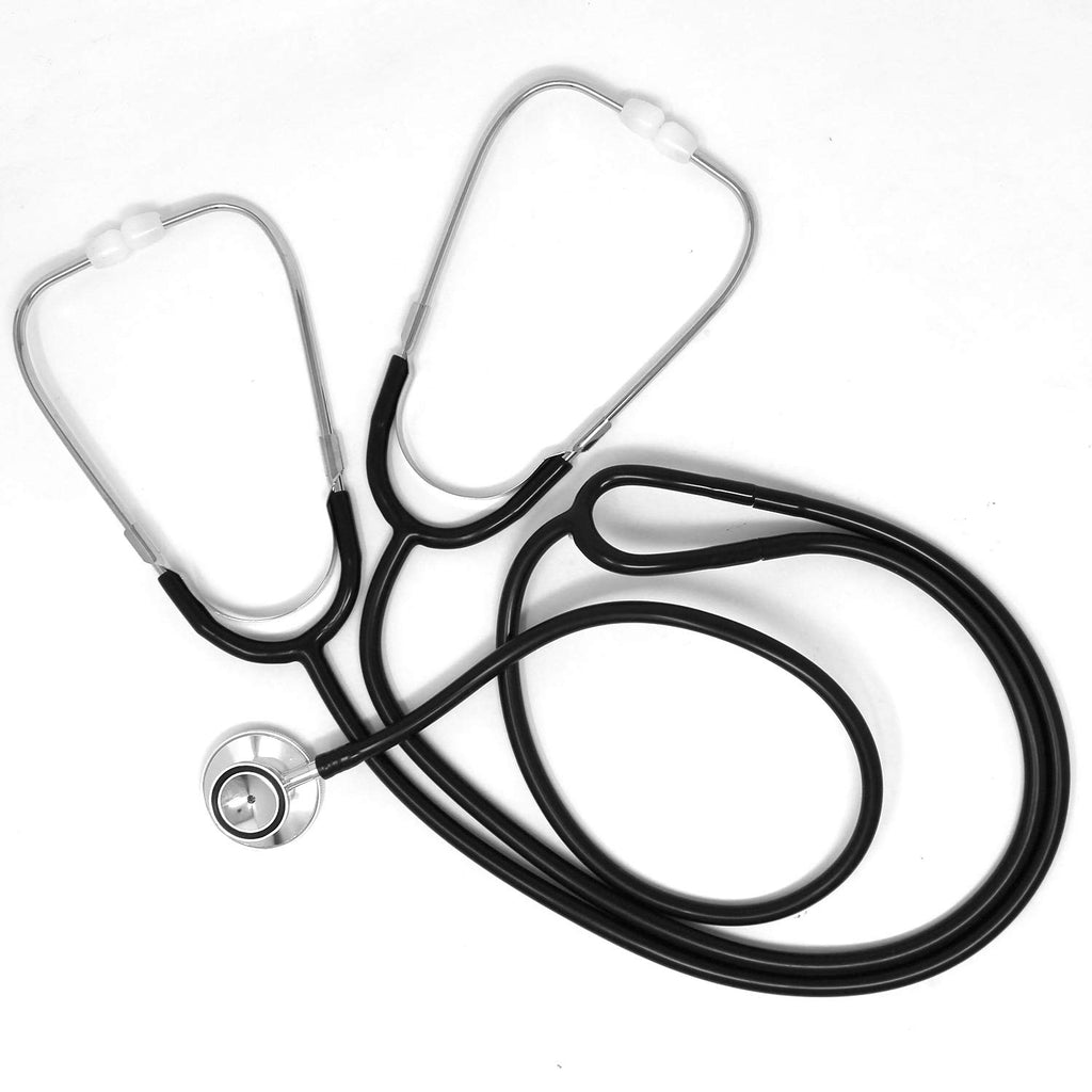 Dual Head Teaching Stethoscope - Nursing Student Stethoscope - Medical Training Stethoscope, Black