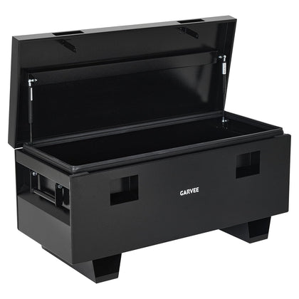 Truck Tool Box, Heavy Duty Jobsite Tool Box with Locks & Removable Feet, Tool Storage Organizer for Truck, Trailer