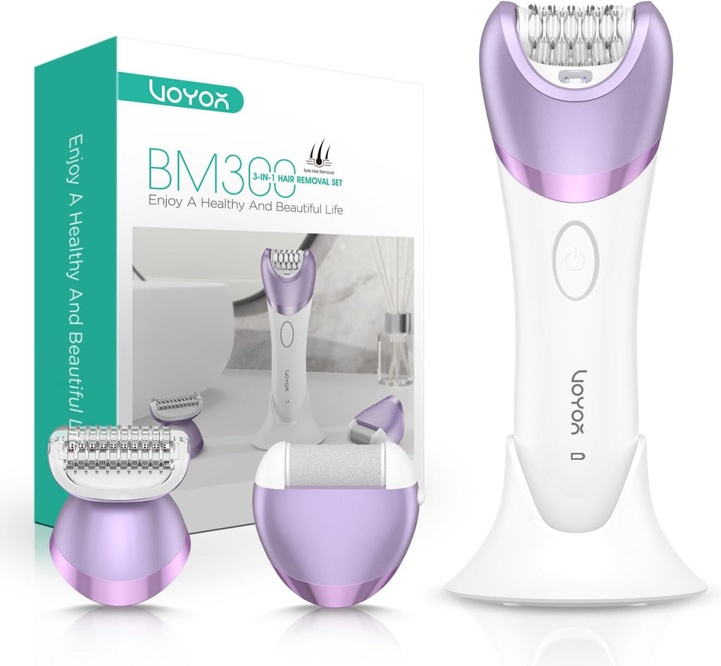 Epilator for Women, Cordless Epilators Hair Removal with 30 Tweezers | 3 in 1 Hair Removal Device for Leg Arm with