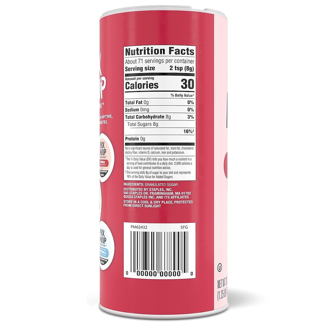 White Granulated Sugar, 20 oz. Canister, 3-Pack