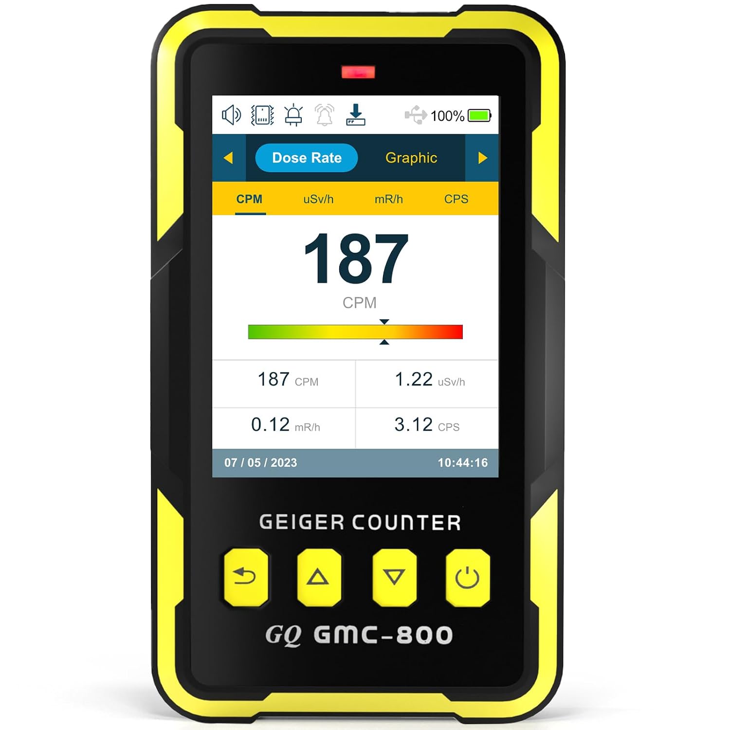 Nuclear Radiation Detector GQ GMC-800 Geiger Counter USA Design Product US National Standard Large Color LCD Display