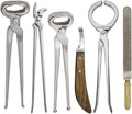 6PC Complete Horse Farrier Tool Kit – Professional Hoof Care Set with Hoof Rasp,Hoof Bot Knife, Horseshoe