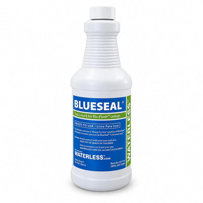 Waterless BlueSeal Urinal Trap Seal Liquid 1 Quart — Odor Barrier for All Liquid Trap Waterless Urinals