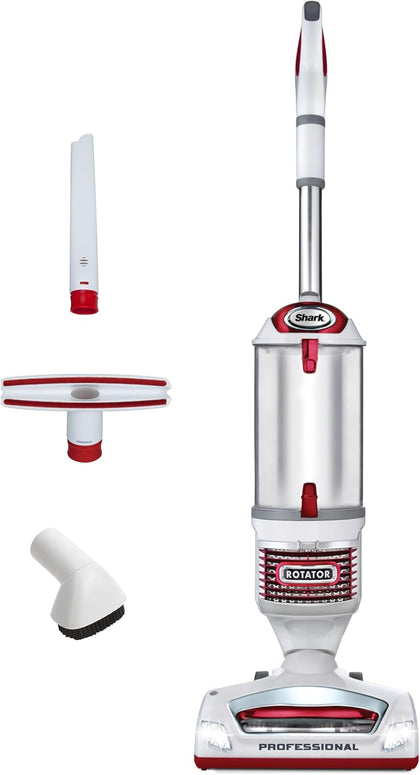 Rotator Lift-Away Upright Vacuum with HEPA Filter, White/Red, NV501 | Lift-Away Pod, 0.9-Qt Dust Cup, Swivel