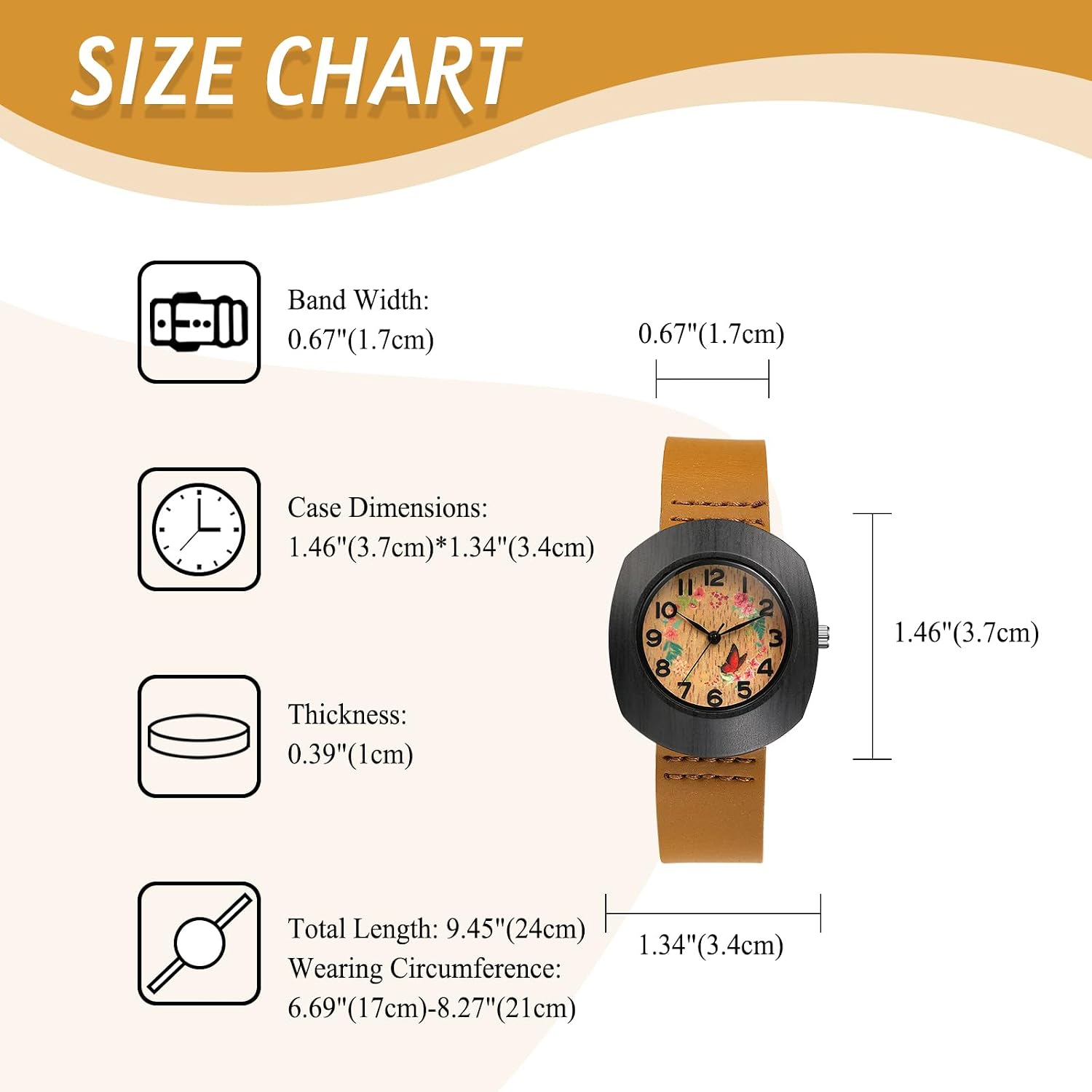 Women's Leather Wrist Watches: Vintage Retro Handmade Butterfly Floral Analog Quartz Arabic Numerals Bracelet Watch
