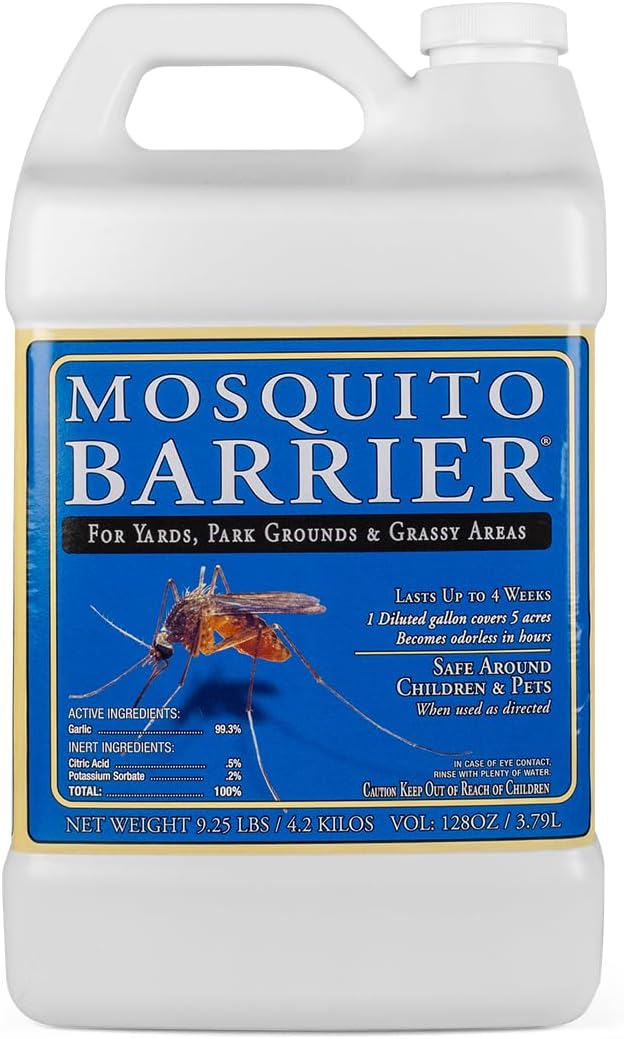 Liquid Garlic Spray Concentrate for Mosquitoes, 1 Gallon | Powerful garlic mosquito repellent for large yards
