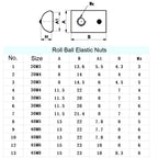 uxcell 12Pcs Roll-in Spring M6 T Nut,Roll Ball Elastic Nuts for 4040 Series