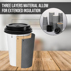 100 Pack 16 oz Paper Coffee Cups with Lids Disposable for Hot Drink