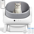 Automatic Litter Box,Open Top Self Cleaning Litter Box Grey
