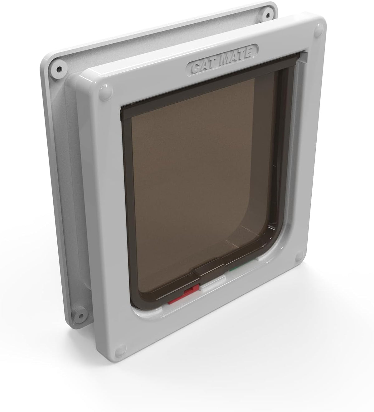 4 Way Locking Cat Flap with Door Liner, White