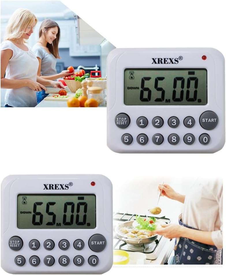 Digital Kitchen Timer Magnetic Countdown Up Cooking Timer Clock