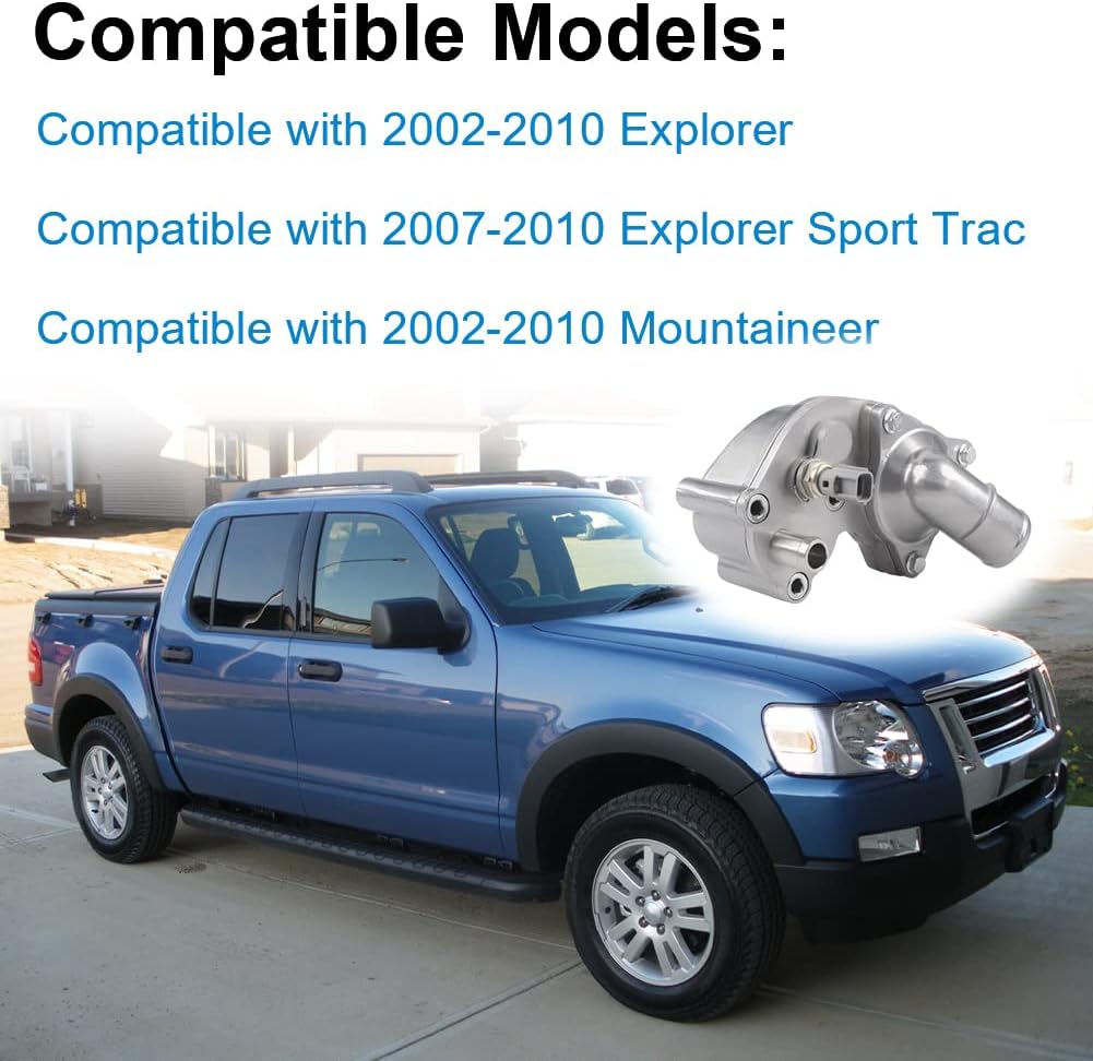 2L2Z8592BA Aluminum Thermostat Housing Compatible with 2002-2010 Explorer