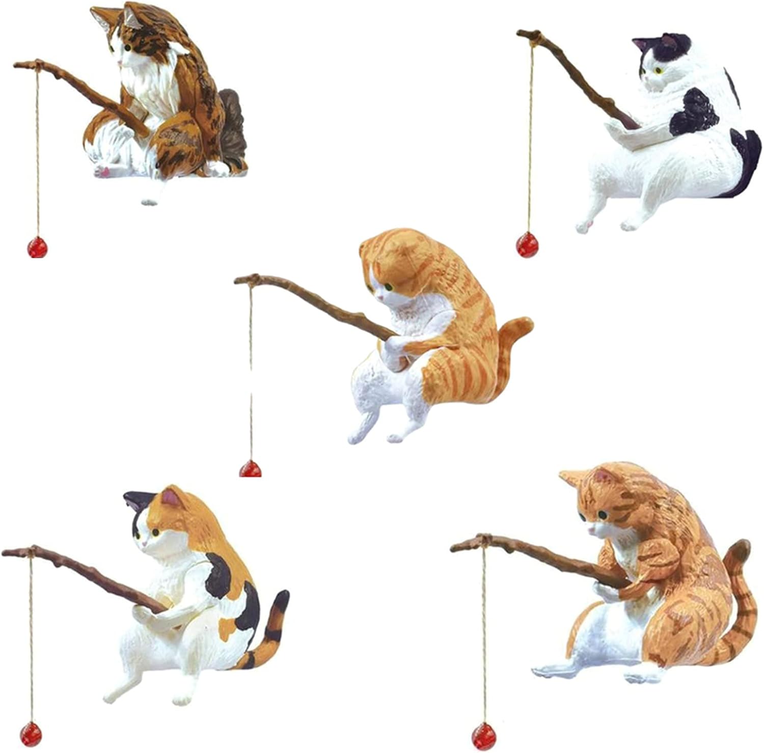 Miniature Fishing Cat Aquarium Decor Mini Animal Figurine Statue Aquarium Animal Decorations Small Fishing Cat