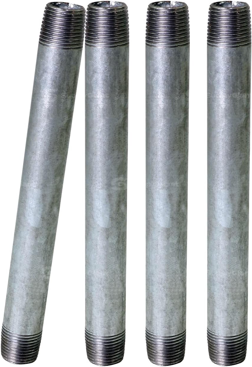 SUPPLY GIANT OQHM3490 NPGL3490 Nipple Pipe, 3/4" x 9", Galvanized
